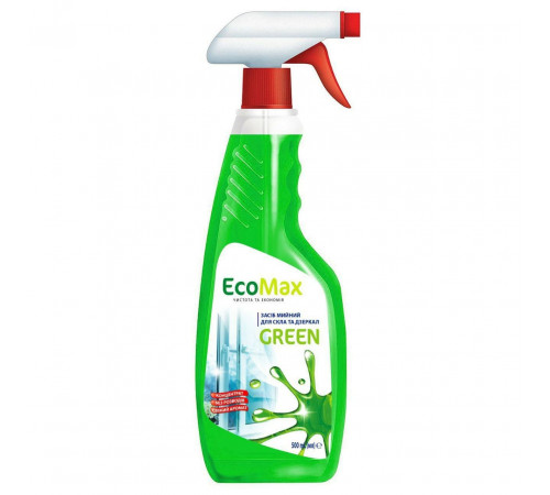 Засіб для миття скла EcoMax Green розпилювач 500 мл
