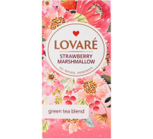 Чай зелений Lovare Strawberry Marshmallow 24 пакетика 36 г