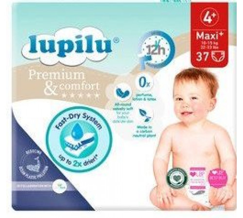 Подгузники Lupilu Рremium Сomfort 4+ (10-15 кг) 37 шт