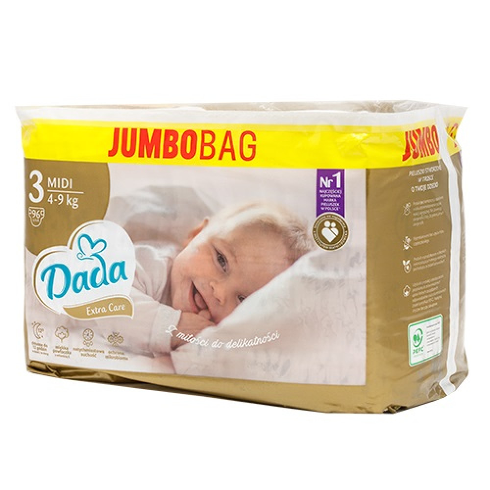 Підгузки Dada Extra Care GOLD (3) midi 4-9кг Jumbo Bag 96 шт