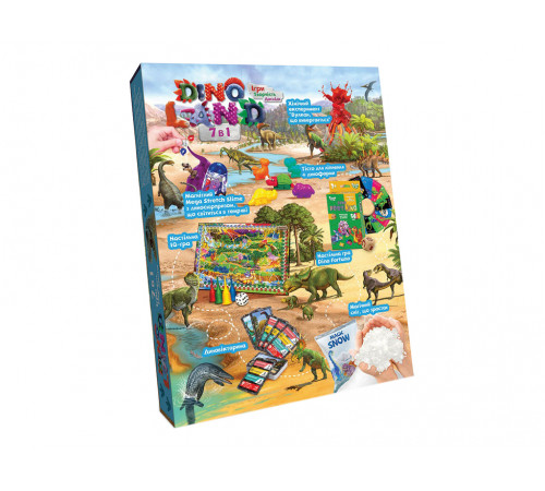 Настільна гра Danko Toys DL-01-01U Dino Land 7 в 1