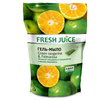Жидкое гель-мыло Fresh Juice зеленый Мандарин и Пальмароза дой-пак 460 мл