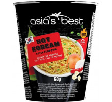 Локшина швидкого приготування Asia's Best Hot Korean у стаканчику 60 г