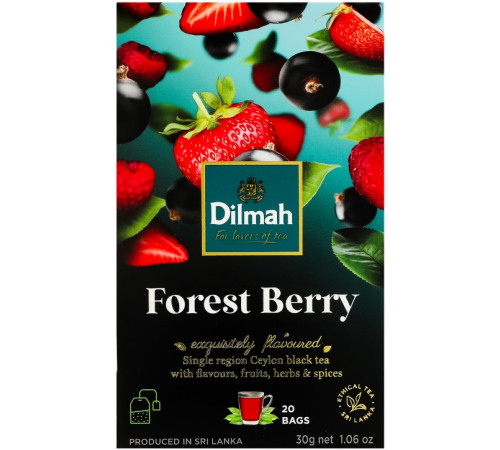 Чай чорний Dilmah Forest Berry 30 г 20 пакетиків