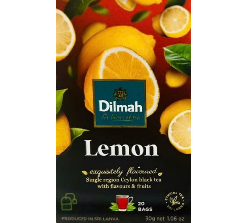 Чай чорний Dilmah Lemon 30 г 20 пакетиків