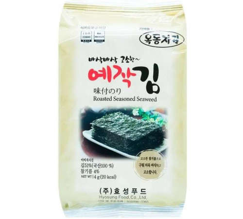 Чіпси норі Ock-Dong-Ja Original 4 г