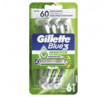 Станки для гоління Gillette Blue 3 Sensitive 6 шт