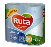 Туалетная бумага Ruta голубая 4 рулона