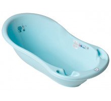 Ванночка дитяча зі зливом Tega Baby Кіт та Пес блакитна 86 см
