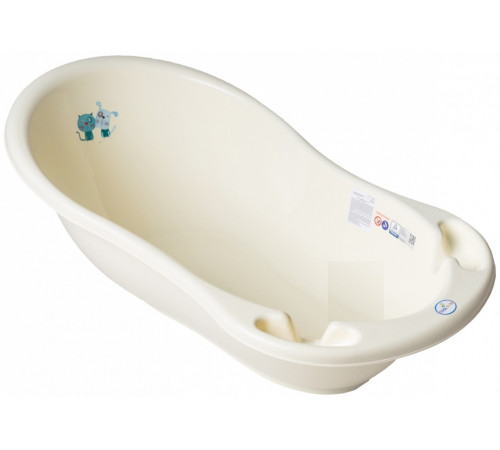 Ванночка дитяча зі зливом Tega Baby Кіт та Пес жовта 86 см