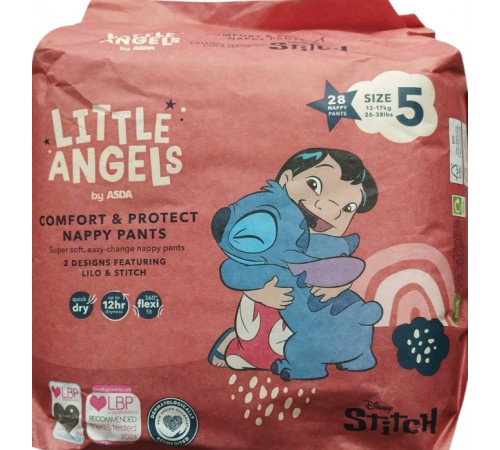 Підгузки-трусики Asda Little Angels Comfort & Protect 5 (12-17 кг) 28 шт