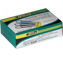 Скрепки металлические цветные 4Office 4-322 100 шт