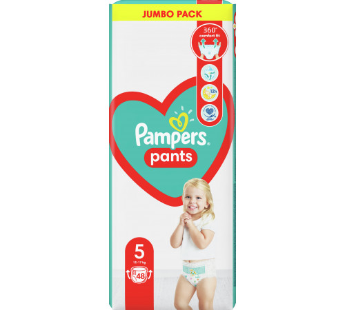 Подгузники-трусики Pampers Pants Размер 5 (Junior) 12-17 кг 48 шт