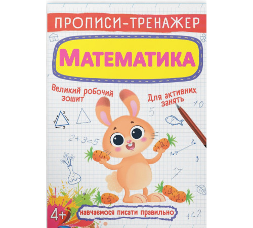 Прописи-тренажер Crystal Book Математика 4+