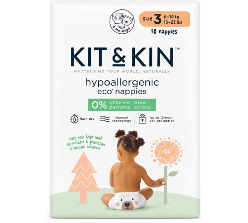 Підгузки Kit & Kin 3 (6-10 кг) 10 шт