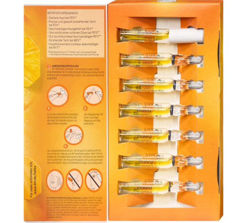 Двухфазные ампулы для сияния кожи лица Balea Vitamin C 2-Phasen Glow Kur 7 ампул х 2 мл