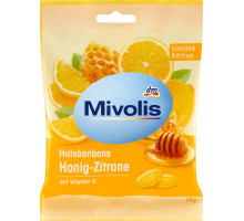 Льодяники для горла Mivolis Мед-лимон 75 г