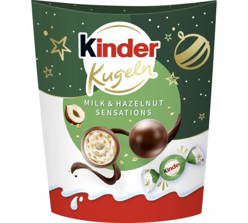 Шоколадные Яйца Kinder Kugeln Milk & Hazelnut Bits Sensations 90 г Шоколадные Яйца Kinder Kugeln Milk & Hazelnut Bits Sensations 90 г