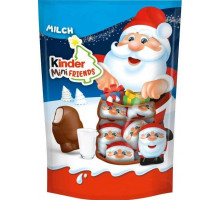Конфеты с молочным шоколадом и молочной начинкой Kinder Mini Friends Санта пакет 122 г Конфеты с молочным шоколадом и молочной начинкой Kinder Mini Friends Санта пакет 122 г
