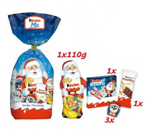 Новорічний подарунок Kinder Mix Grobe Mischung пакет 201 г Новорічний подарунок Kinder Mix Grobe Mischung пакет 201 г