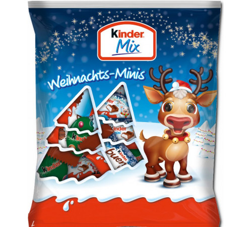 Новорічний подарунок Kinder Mix Weihnachts-Minis пакет 153 г Новорічний подарунок Kinder Mix Weihnachts-Minis пакет 153 г