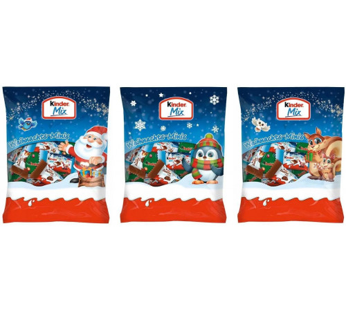 Новорічний подарунок Kinder Mix Weihnachts-Minis пакет 153 г Новорічний подарунок Kinder Mix Weihnachts-Minis пакет 153 г