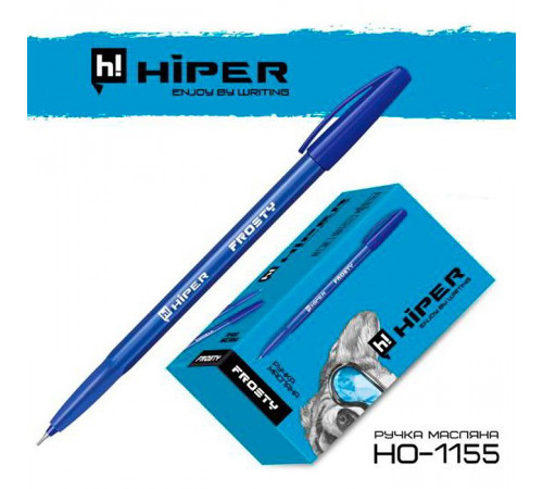 Ручка масляная Hiper Frosty НО-1155 1 ​​мм синяя