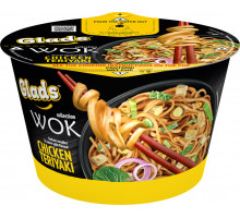 Лапша быстрого приготовления Glads WOK с соусом со вкусом Курица Терияки 95 г
