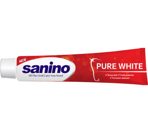 Зубна паста Sanino Pure White Відбілювальна 90 мл