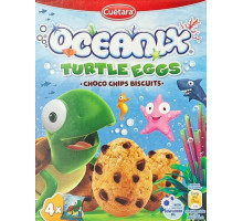 Печиво Cuetara Oceanix Turtleeggs choco chips biscuits 140 г