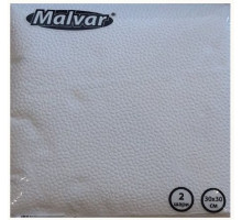 Серветка Malvar біла  30*30 см 2-ох шарові 40 шт