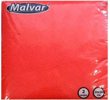 Серветка Malvar червона 30*30 см 2-ох шарові 40 шт