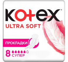 Гигиенические прокладки Kotex Ultra Soft Super 8 шт