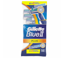 Станки бритвенные Gillette Blue II Plus 8+2 шт
