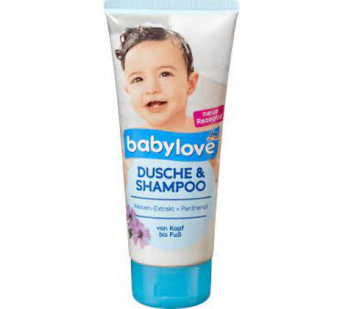 Дитячий шампунь-гель Babylove Malven Extrakt & Panthenol 200 мл