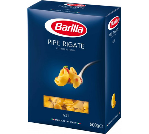 Макарони Barilla Pipe Rigate №91 500 г