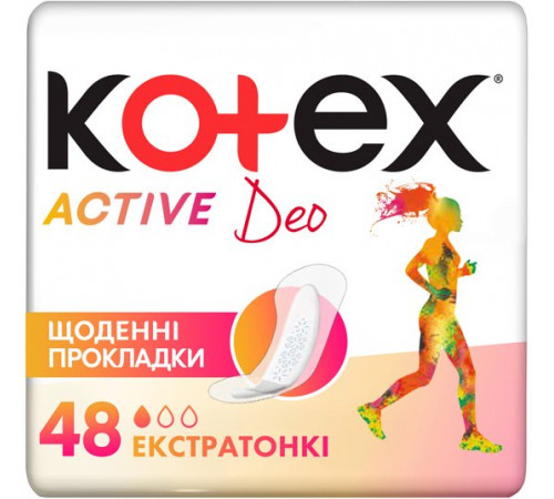 Ежедневные гигиенические прокладки Kotex Active Deo 48 шт