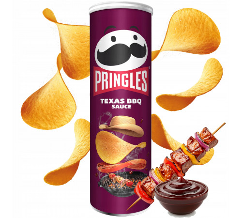Чіпси Pringles Texas BBQ Sause 165 г Чіпси Pringles Texas BBQ Sause 165 г