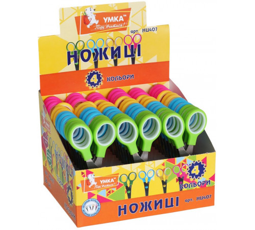 Ножницы детские Умка НЦ407 13.3 см микс