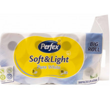 Туалетний папір Perfex Soft & Light Pure White 3 шари 16 рулонів