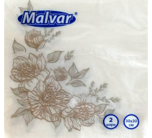 Салфетка Malvar Розы 30х30 см 2-х шаровая 20 шт