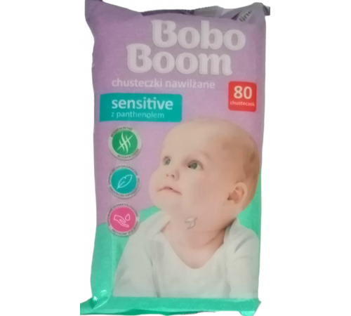 Салфетки влажные детские Bobo Boom Sensitive z pantenolеm 80 шт