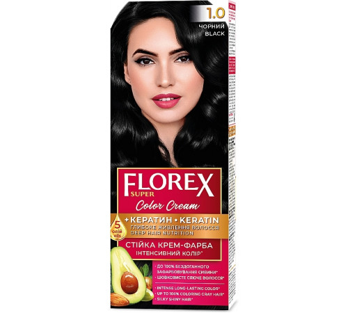 Краска для волос Florex Super 1.0 Черный