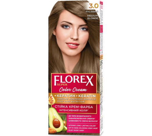 Краска для волос Florex Super 3.0 Русый