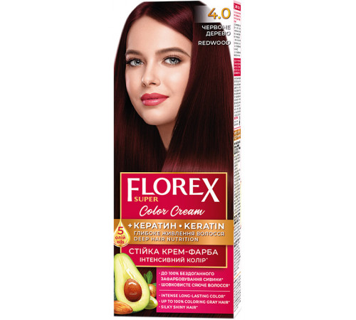 Краска для волос Florex Super 4.0 Красное Дерево