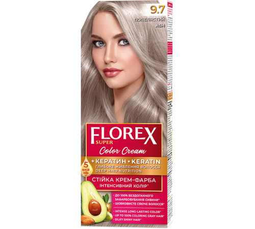 Краска для волос Florex Super 9.7 Пепельный