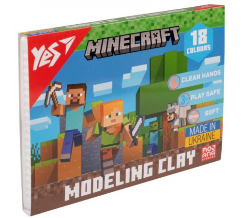 Пластилін Yes 540678 Minecraft 18 кольорів 360 г