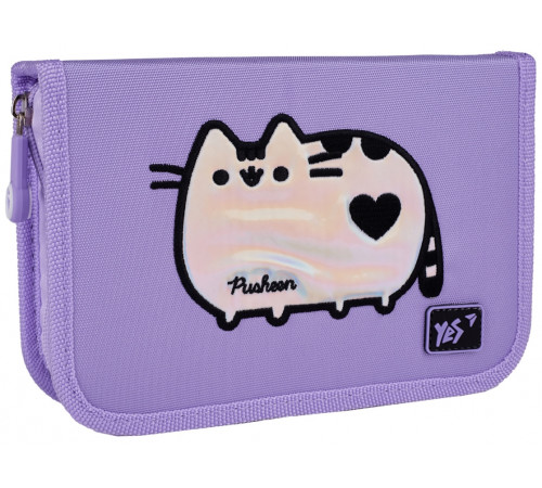 Пенал шкільний Yes 533628 Pusheen the Cat твердий одинарний з двома клапанами Пенал шкільний Yes 533628 Pusheen the Cat твердий одинарний з двома клапанами