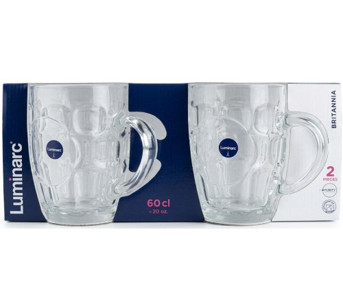 Набір кухлів для пива Luminarc Britania L7351 2 х 600 мл