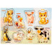 Деревянная игра Рамка-вкладыши Puz-88741 Домашние животные 8 элементов